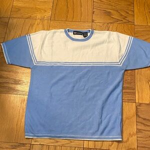 Faded Glory Blue and White Short Sleeve Tee